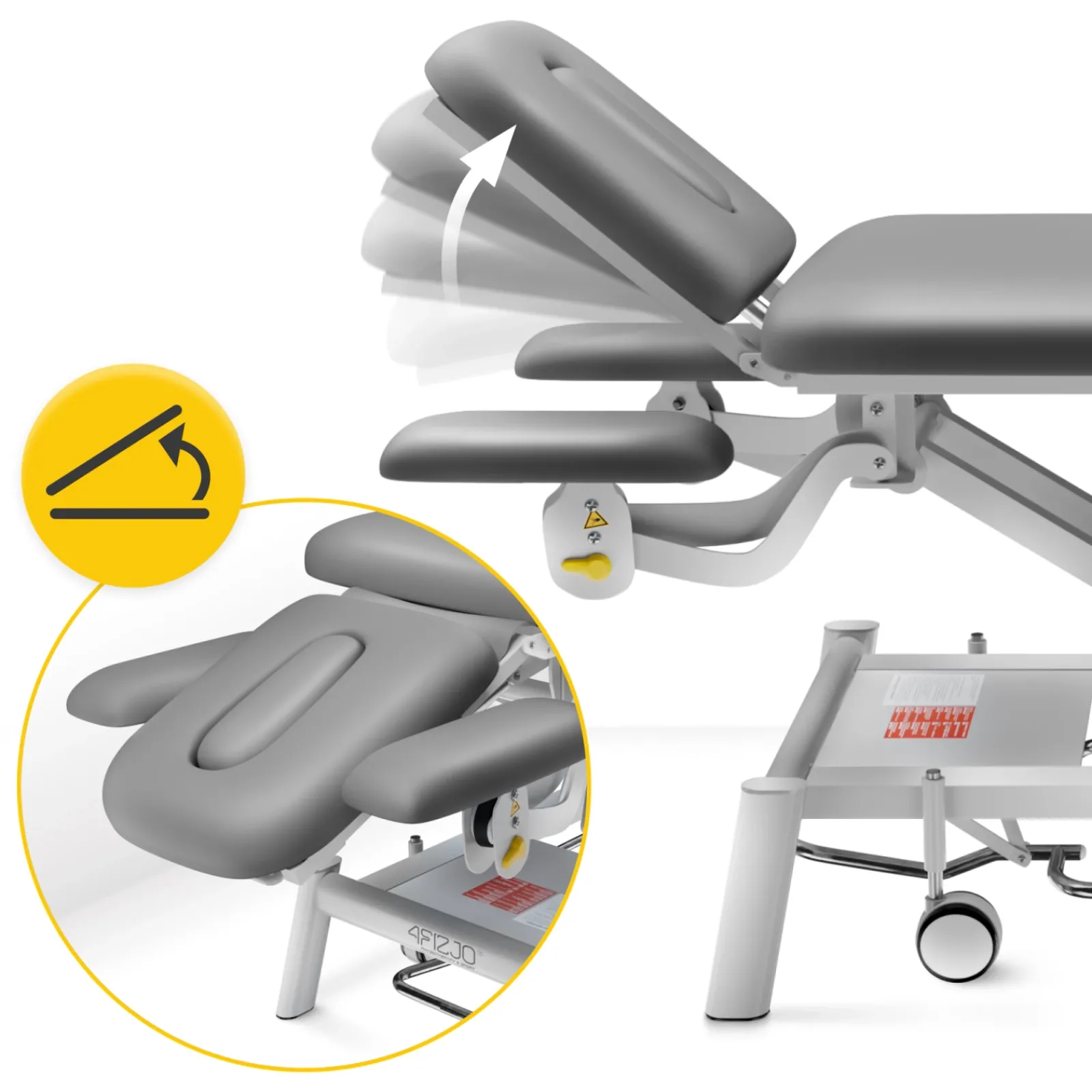 4FIZJO Stół do masażu i rehabilitacji elektryczny PURE+ Szary Sale