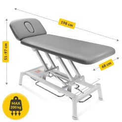 4FIZJO Stół do masażu i rehabilitacji elektryczny PURE Szary Online