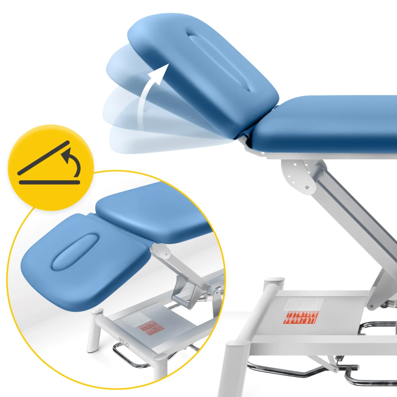4FIZJO Stół do masażu i rehabilitacji elektryczny PURE Niebieski Sale