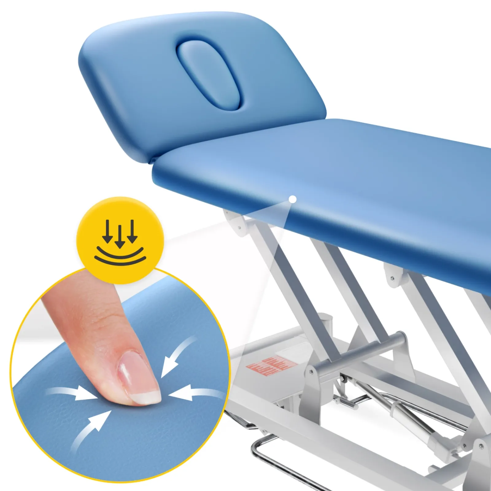 4FIZJO Stół do masażu i rehabilitacji elektryczny PURE Niebieski Sale