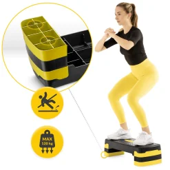 4FIZJO Stepper do aerobiku Standard 3-stopnie żółty Discount