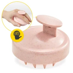 4FIZJO Szczotka do masażu głowy jasno różowa Hot