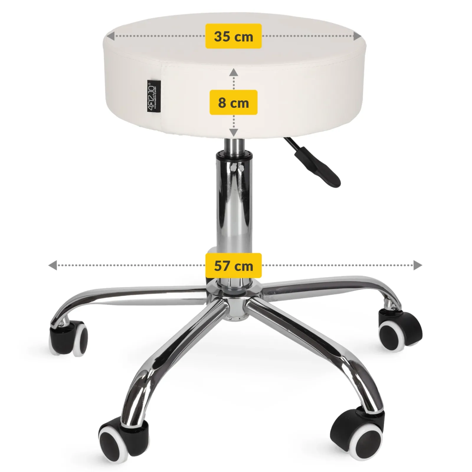 4FIZJO Taboret obrotowy do masażu PURE biały Sale