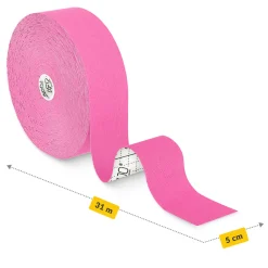 4FIZJO Taśma do kinesiotapingu 5 cm x 31 m Różowy Discount