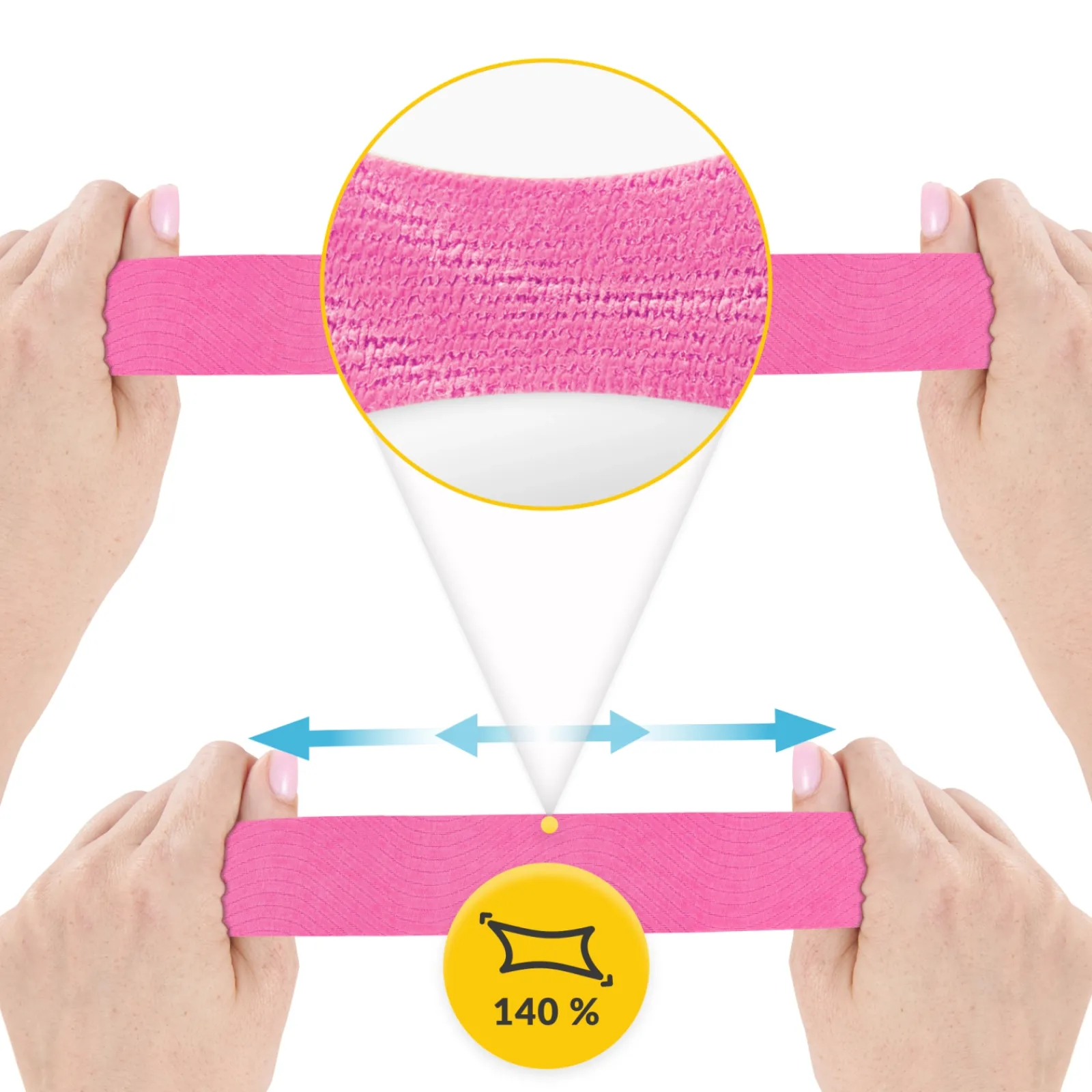 4FIZJO Taśma do kinesiotapingu 5 cm x 31 m Różowy Discount