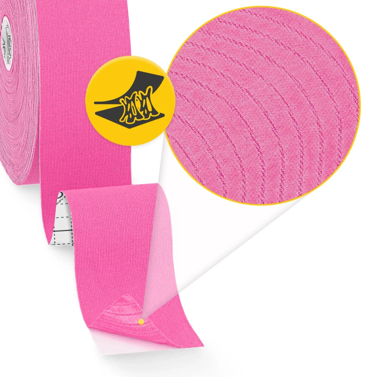 4FIZJO Taśma do kinesiotapingu 5 cm x 31 m Różowy Discount