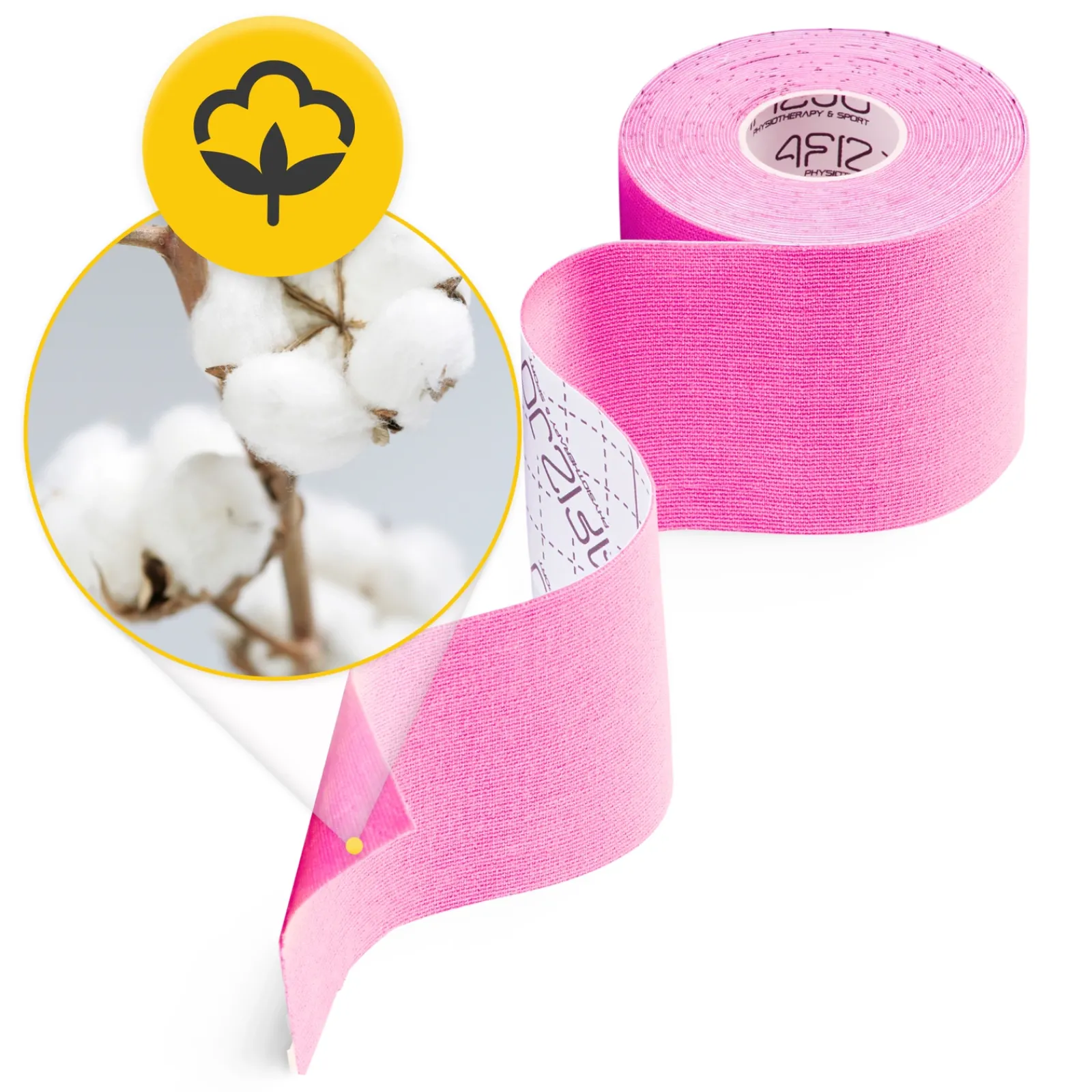 4FIZJO Taśma do kinesiotapingu 7,5 cm x 5 m Różowy Discount