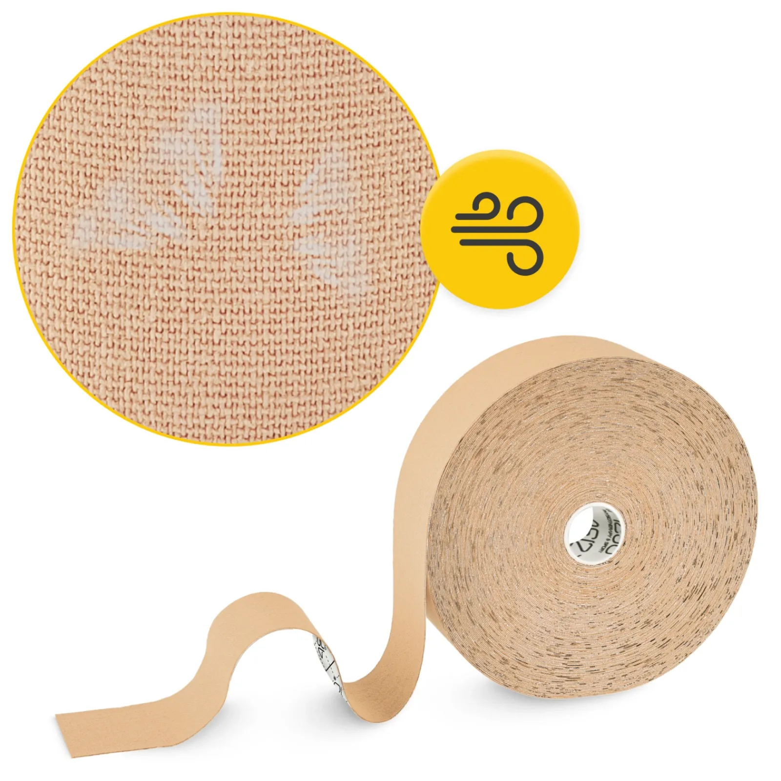 4FIZJO Taśma do kinesiotapingu 5 cm x 31 m Beżowy Best