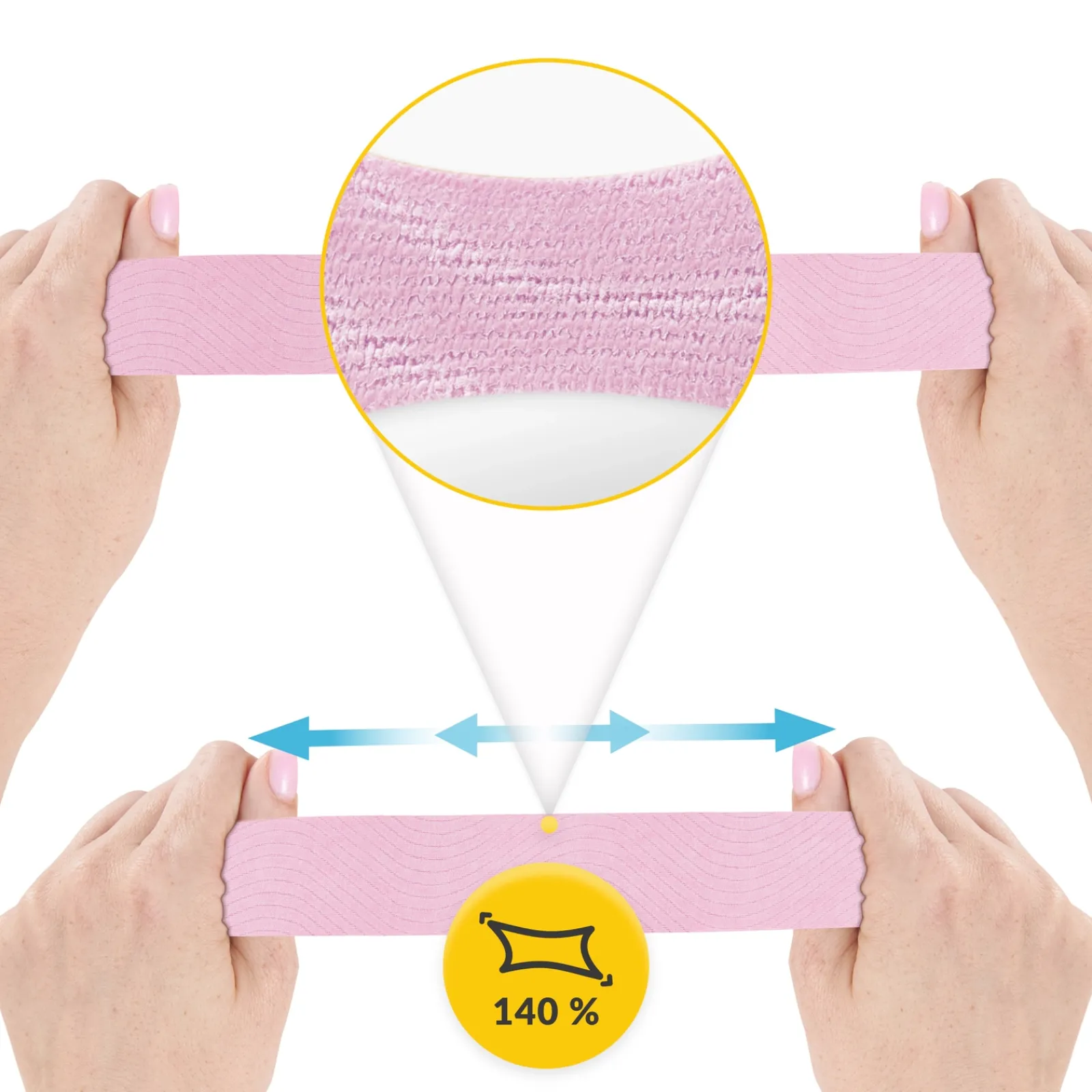 4FIZJO Taśma do kinesiotapingu 5 cm x 5 m Różowy Sale