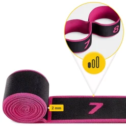 4FIZJO Taśma gimnastyczna do rozciągania 90 cm różowa Online