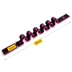 4FIZJO Taśma gimnastyczna do rozciągania 90 cm różowa Online