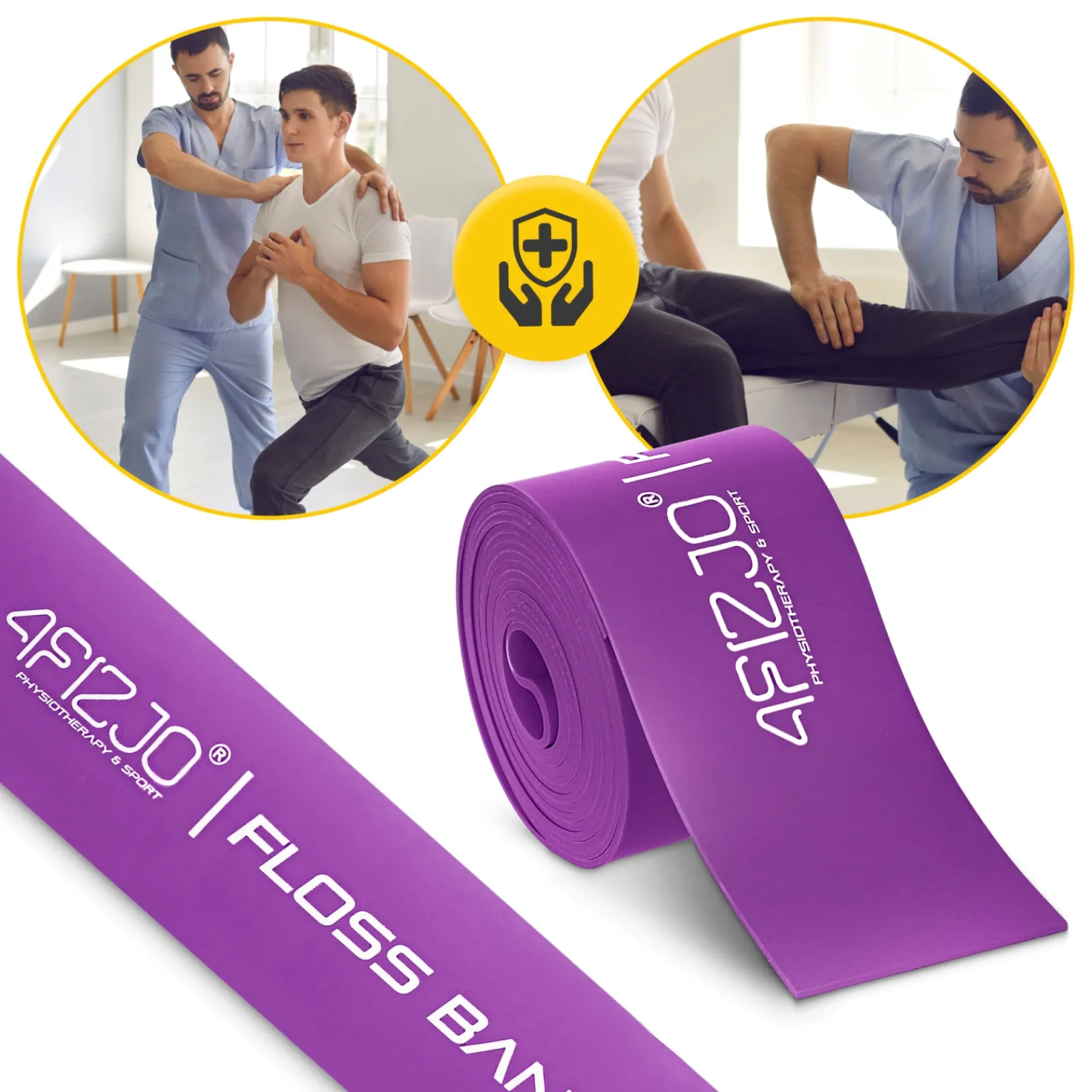 4FIZJO Taśma rehabilitacyjna do ćwiczeń FLOSS BAND 1 mm fioletowa Outlet