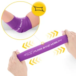 4FIZJO Taśma rehabilitacyjna do ćwiczeń FLOSS BAND 1 mm fioletowa Outlet