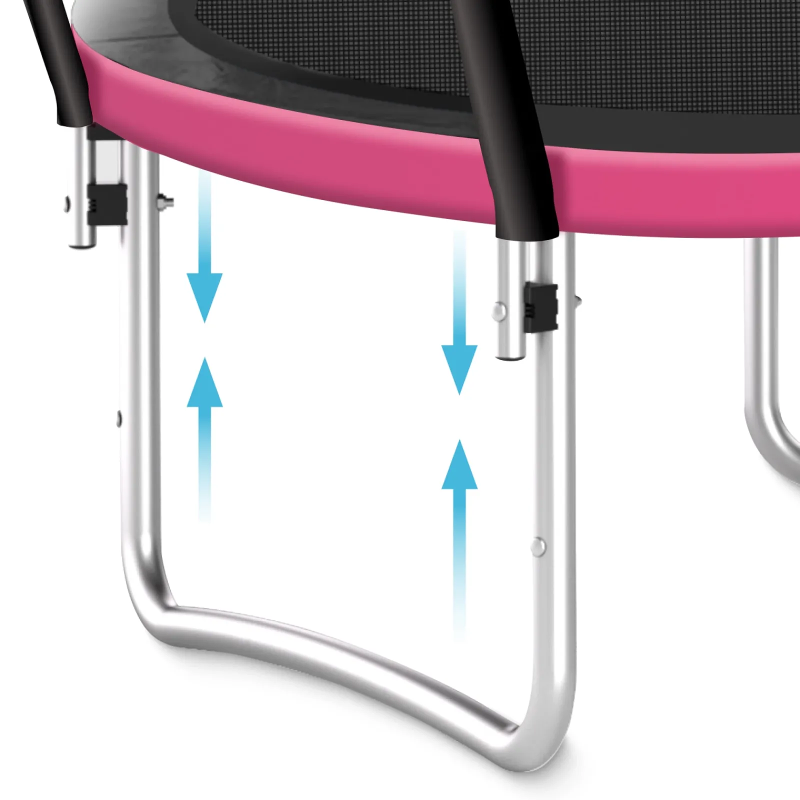 4FIZJO Trampolina ogrodowa dla dzieci PRO 312cm 10FT Różowy / Czarny Outlet