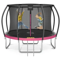 4FIZJO Trampolina ogrodowa dla dzieci PRO 374 cm 12FT Różowy / Czarny Discount