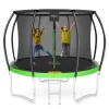 4FIZJO Trampolina ogrodowa dla dzieci PRO 312cm 10FT Zielony / Czarny Discount