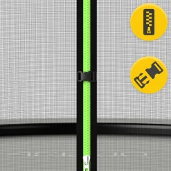 4FIZJO Trampolina ogrodowa dla dzieci PRO 312cm 10FT Zielony / Czarny Discount