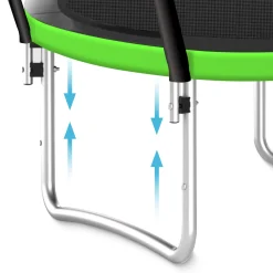 4FIZJO Trampolina ogrodowa dla dzieci PRO 496 cm 16FT Zielony / Czarny Sale