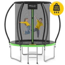 4FIZJO Trampolina ogrodowa dla dzieci PRO 183 cm 6FT Zielony / Czarny Best