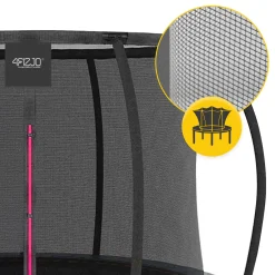 4FIZJO Trampolina ogrodowa dla dzieci PRO 252cm 8FT Różowy / Czarny Best