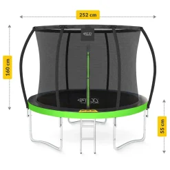 4FIZJO Trampolina ogrodowa dla dzieci PRO 252 cm 8FT Zielony / Czarny