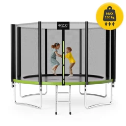 4FIZJO Trampolina ogrodowa dla dzieci CLASSIC 374 cm 12FT Zielony / Czarny