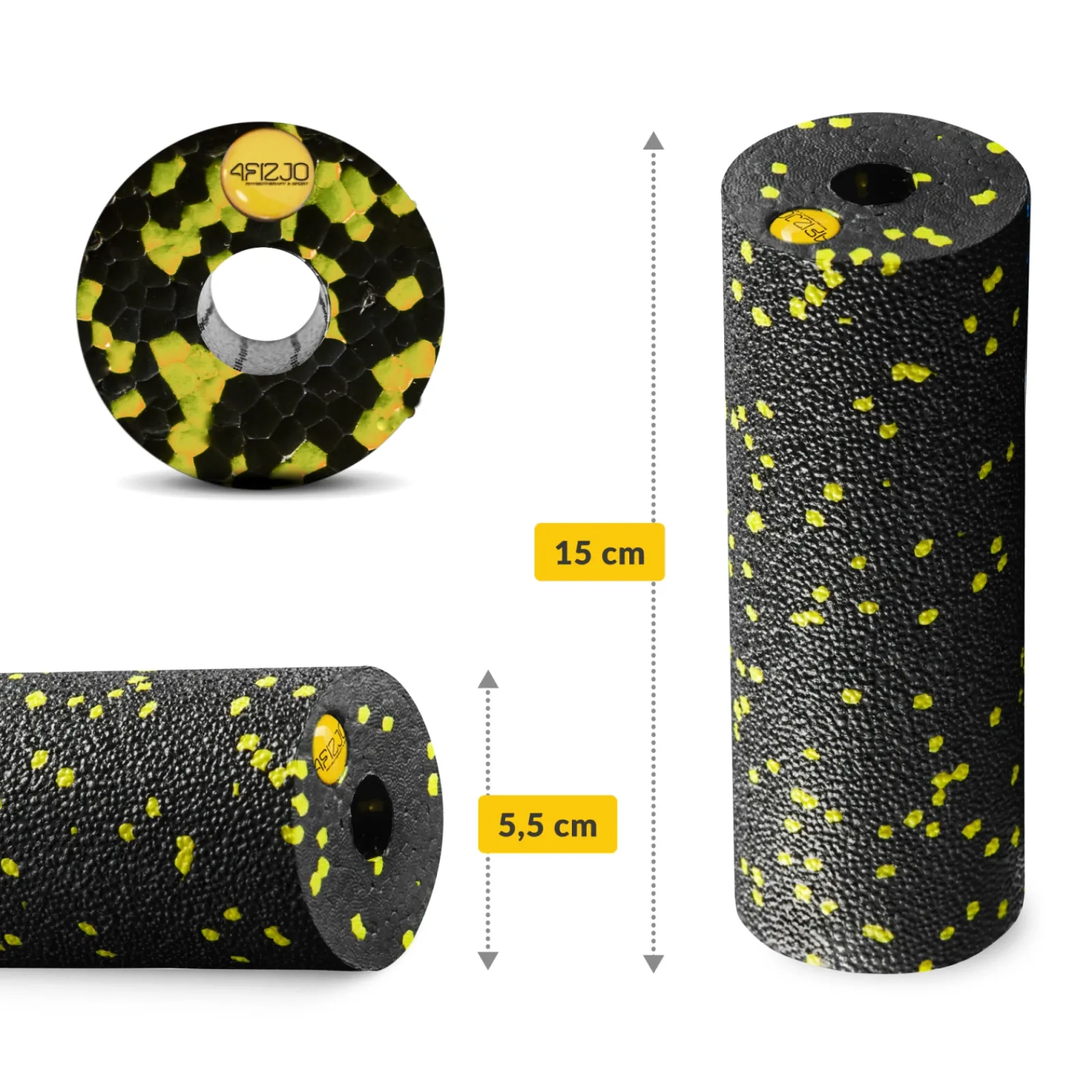 4FIZJO Wałek do masażu piankowy EPP MINI 15 cm żółty Discount