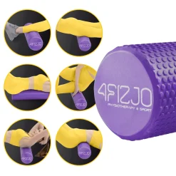 4FIZJO Wałek do masażu z wypustkami CARE+ 45 cm fioletowy New