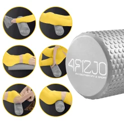 4FIZJO Wałek do masażu z wypustkami CARE+ 60 cm szary Hot