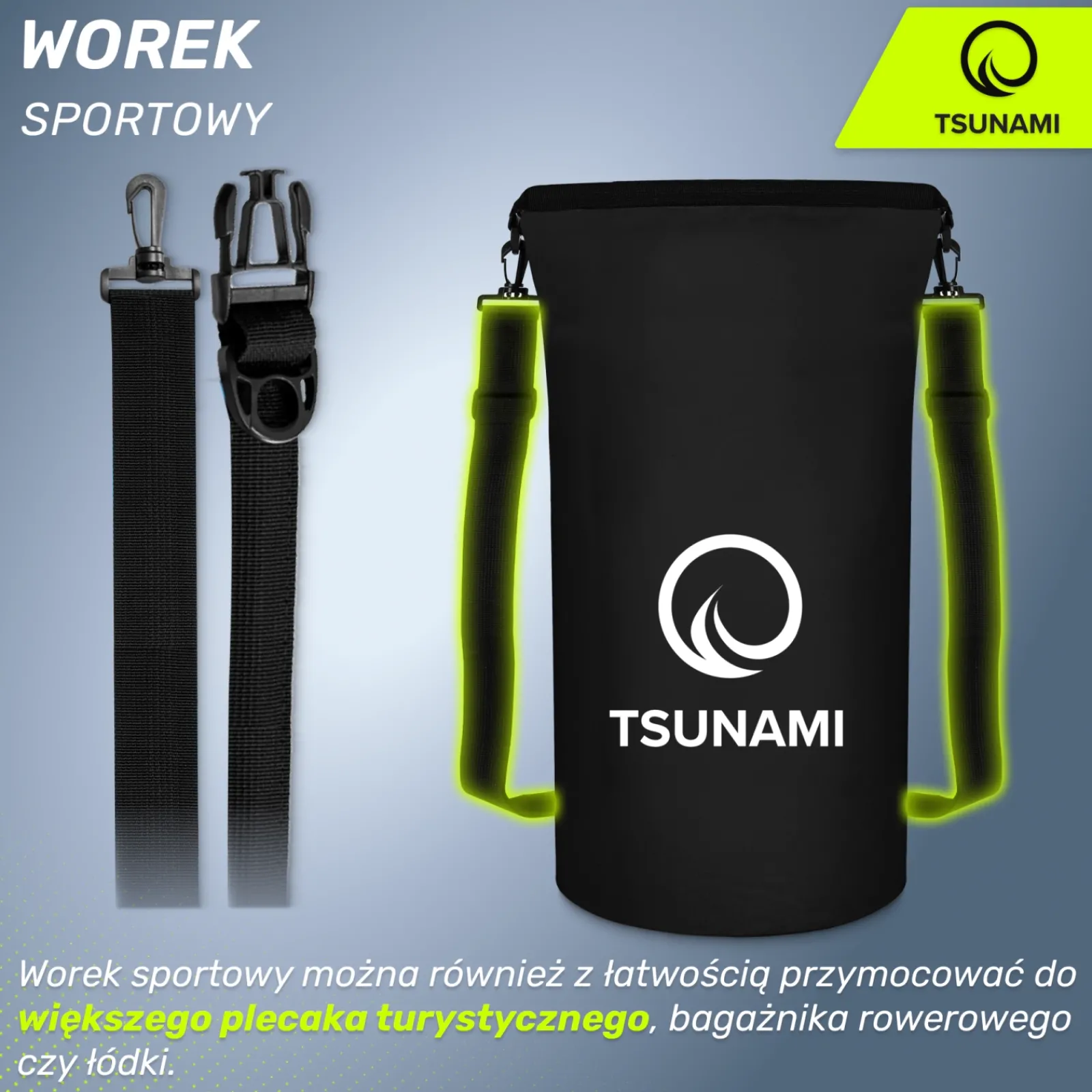 4FIZJO Worek wodoodporny 20 litrów TSUNAMI czarny Outlet
