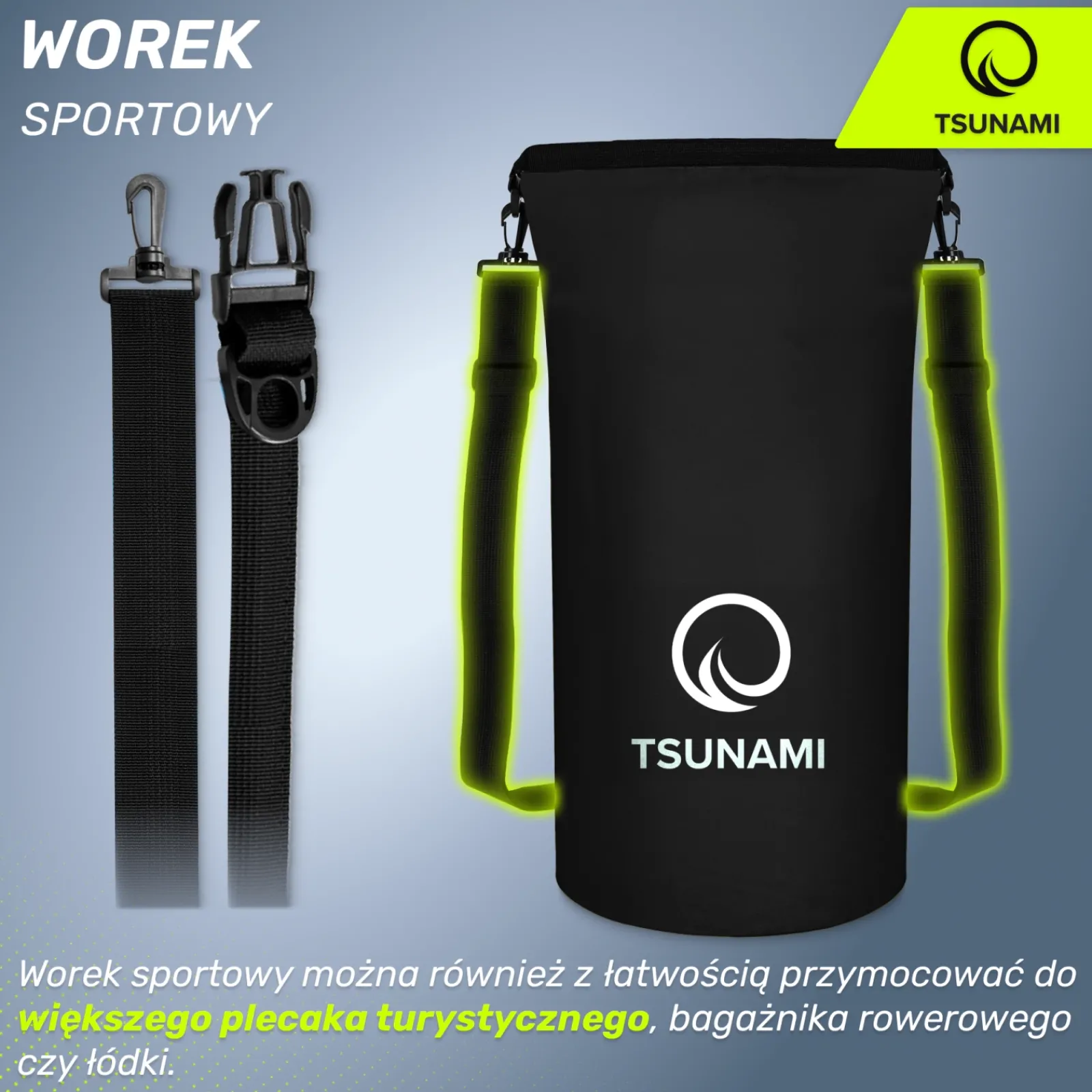 4FIZJO Worek wodoodporny 30 litrów TSUNAMI czarny Discount