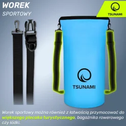 4FIZJO Worek wodoodporny 30 litrów TSUNAMI niebieski Outlet