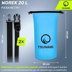 4FIZJO Worek wodoodporny 20 litrów TSUNAMI niebieski Online