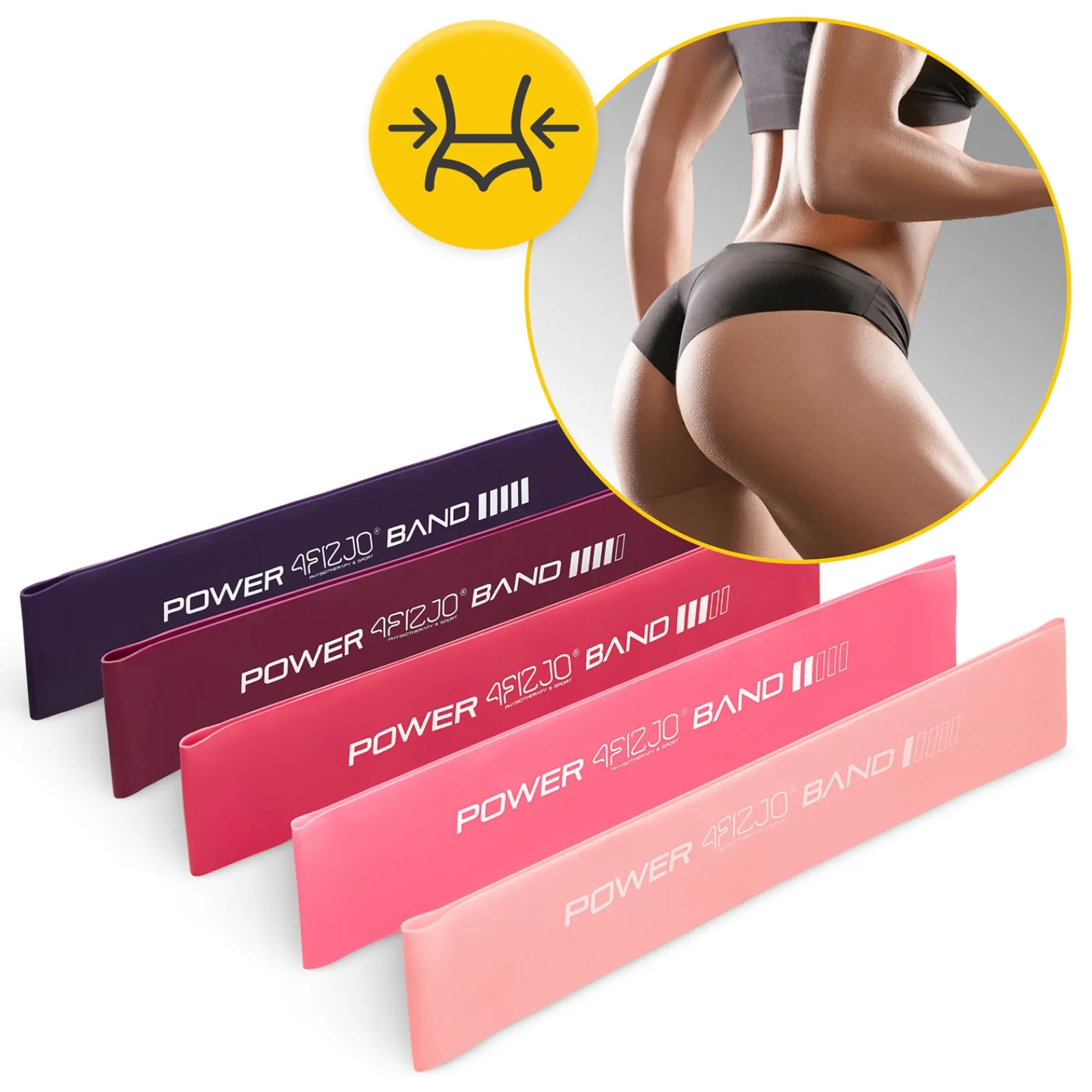 4FIZJO Zestaw 5 gum do ćwiczeń MINI POWER BAND Best