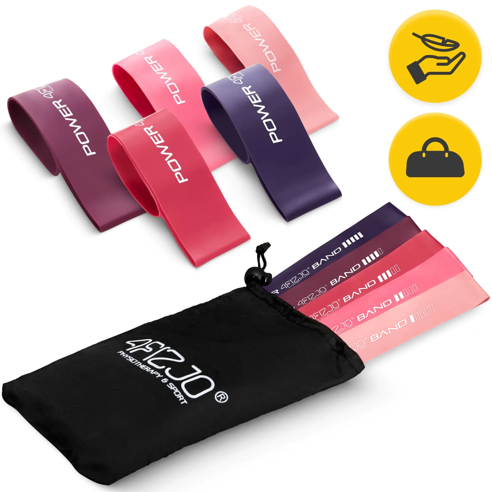 4FIZJO Zestaw 5 gum do ćwiczeń MINI POWER BAND Best