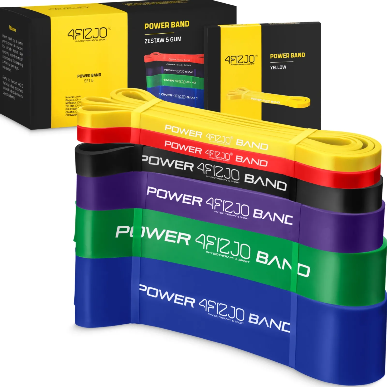 4FIZJO Zestaw 6 gum oporowych POWER BAND Online