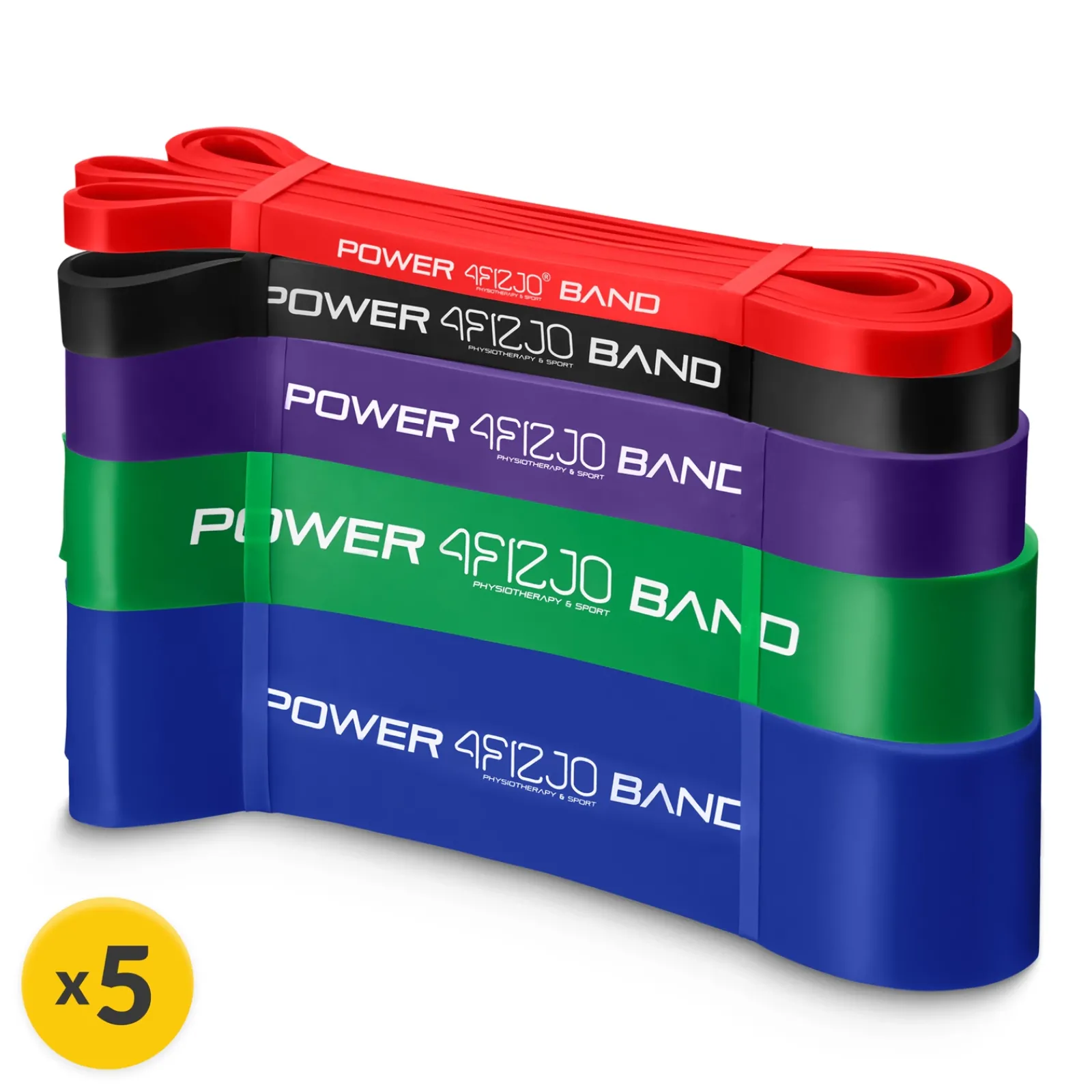 4FIZJO Zestaw 5 gum oporowych POWER BAND