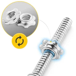 4FIZJO Zestaw kulturystyczny bitumiczny 40 kg + gryf lekko łamany 120 cm Best