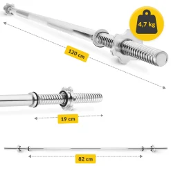 4FIZJO Zestaw kulturystyczny bitumiczny 40 kg + gryf prosty 120 cm Clearance