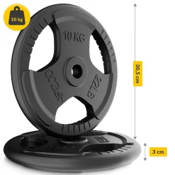4FIZJO Zestaw kulturystyczny żeliwny 40 kg + gryf prosty 180 cm Clearance